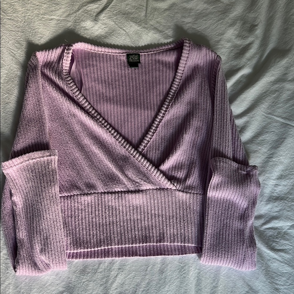 Lavender Crop Sweater